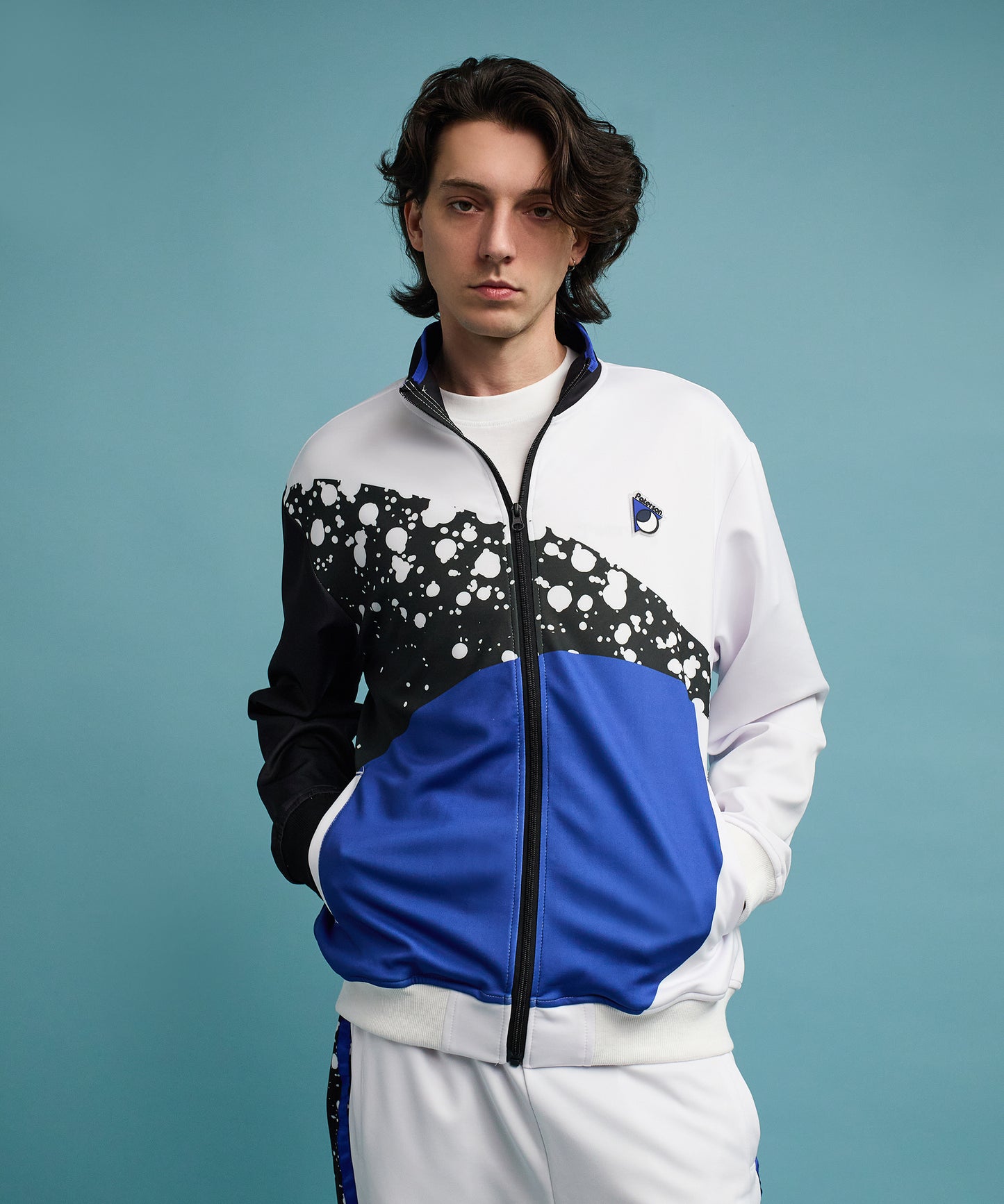 Roddick Track Jacket - White And Royal