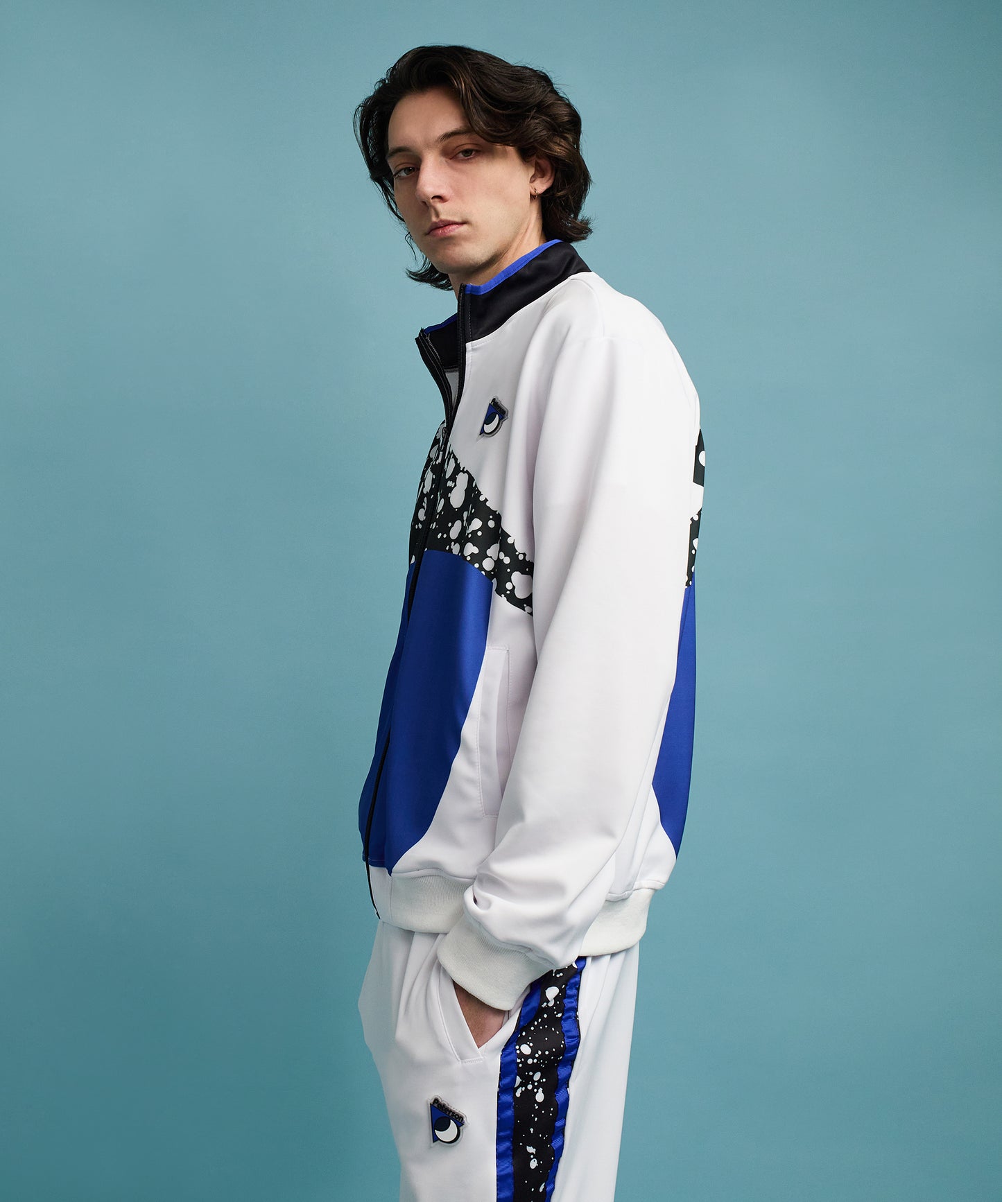 Roddick Track Jacket - White And Royal