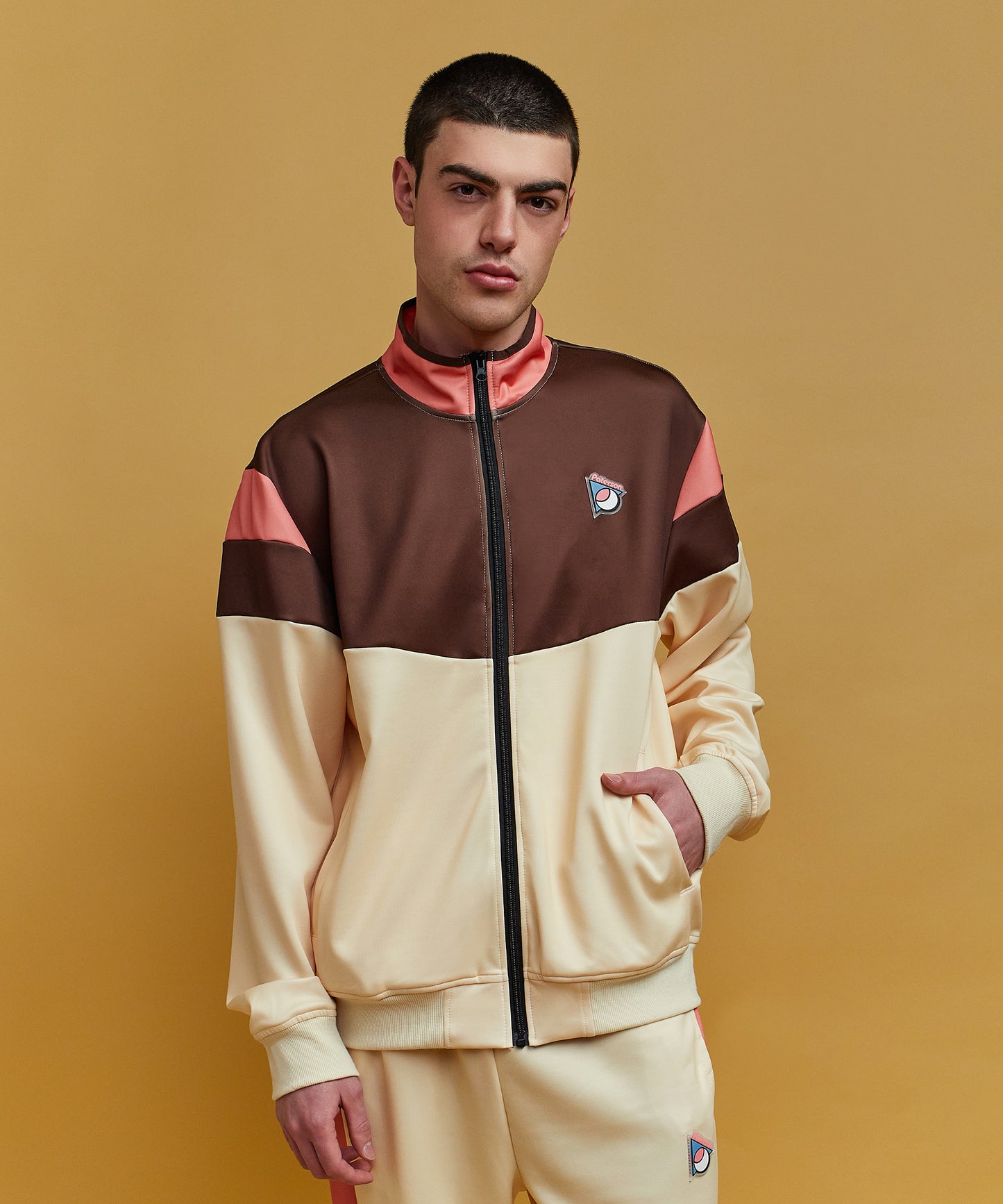 Diamond Court Track Jacket - Beige