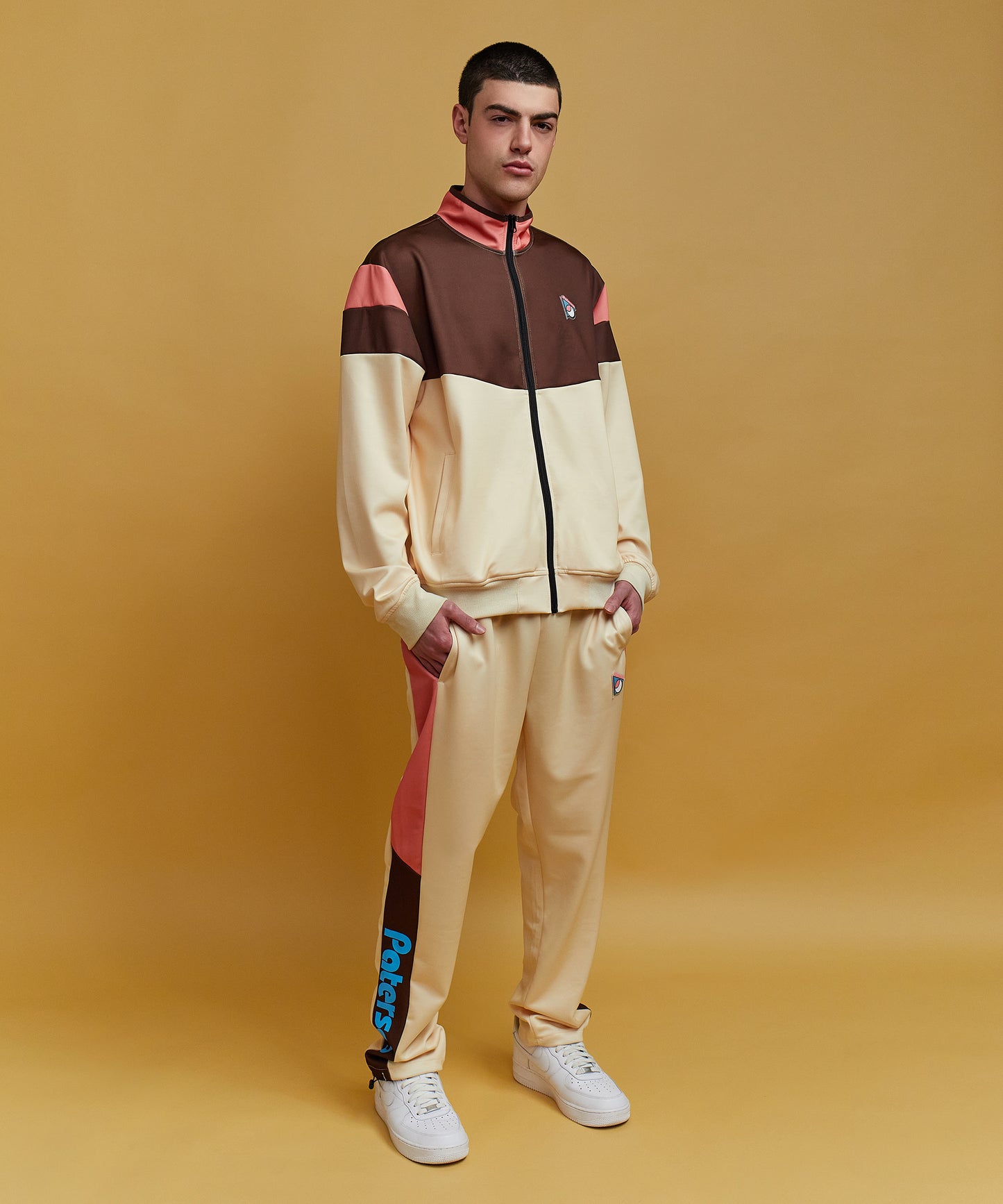 Diamond Court Track Pants - Beige