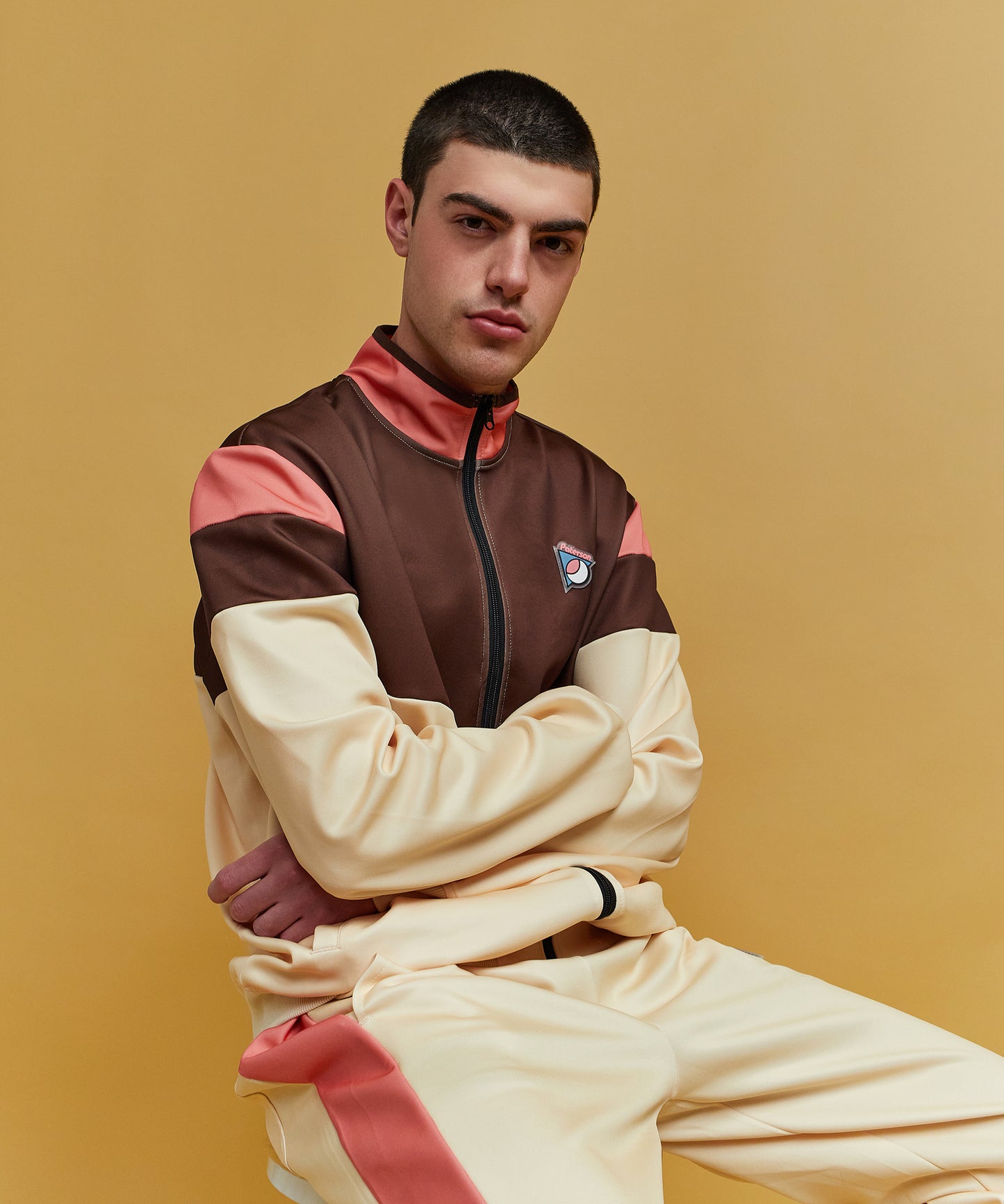 Diamond Court Track Jacket - Beige