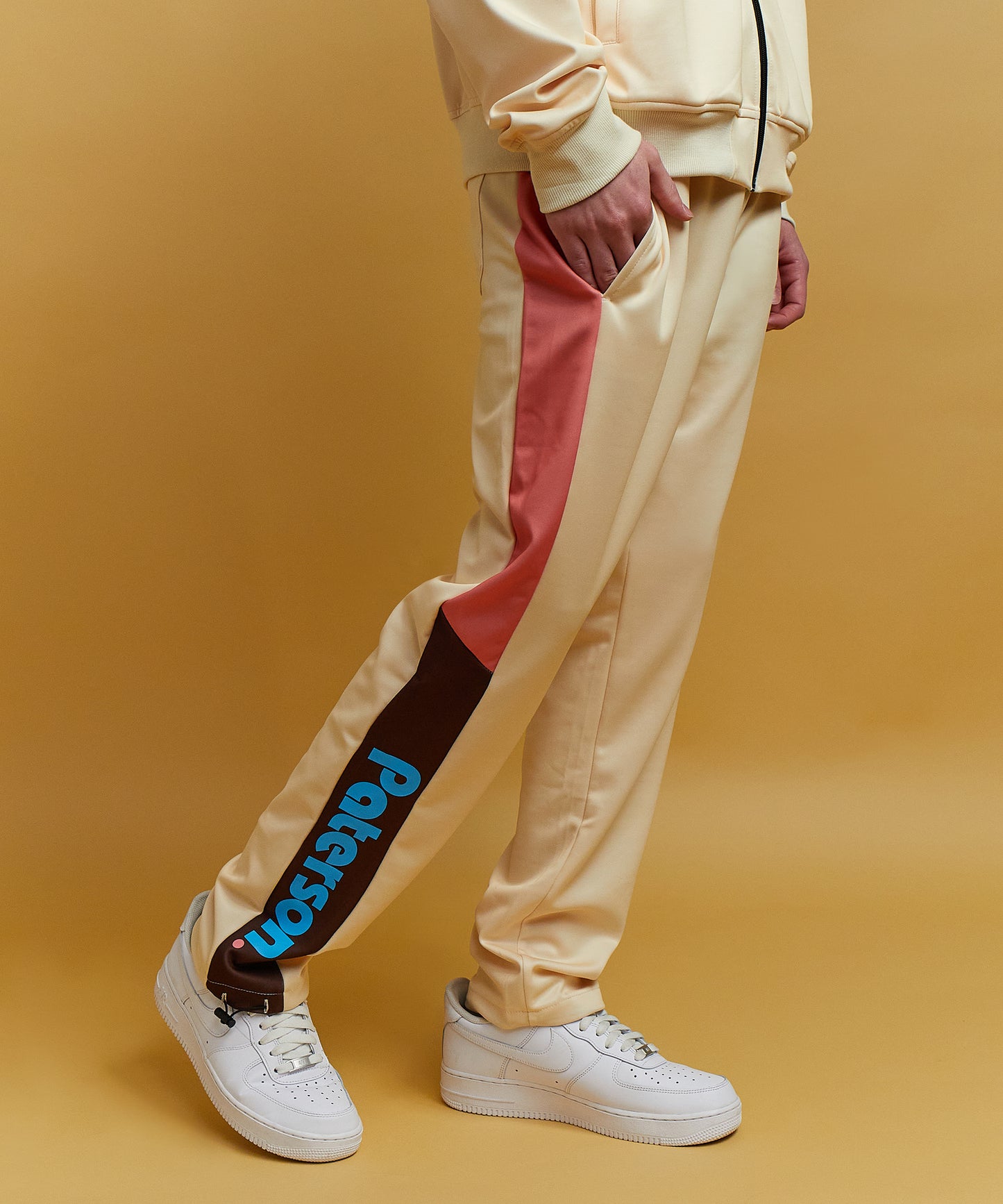 Diamond Court Track Pants - Beige