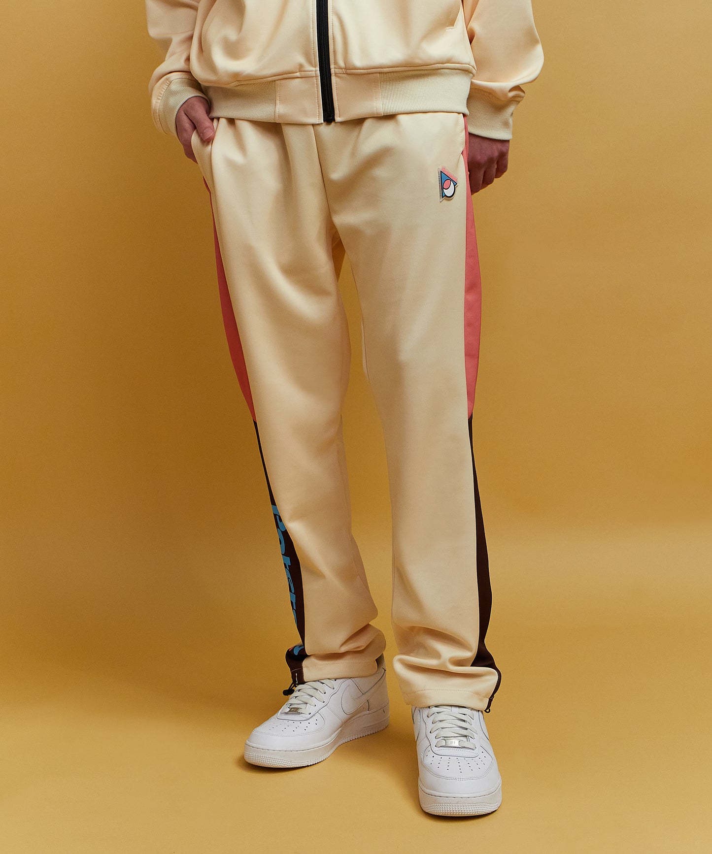 Diamond Court Track Pants - Beige