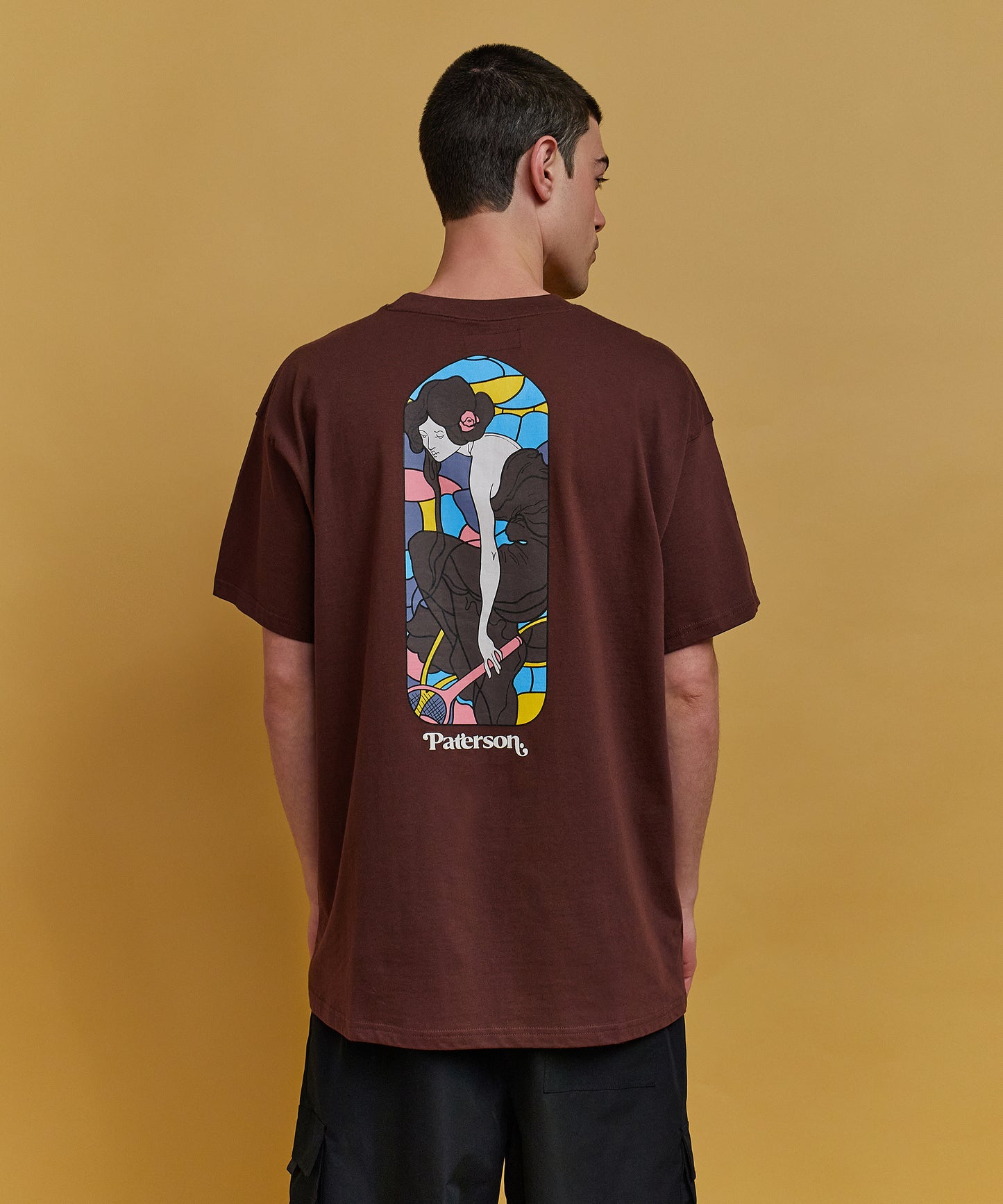 Stained Glass Short Sleeve Tee - Brown