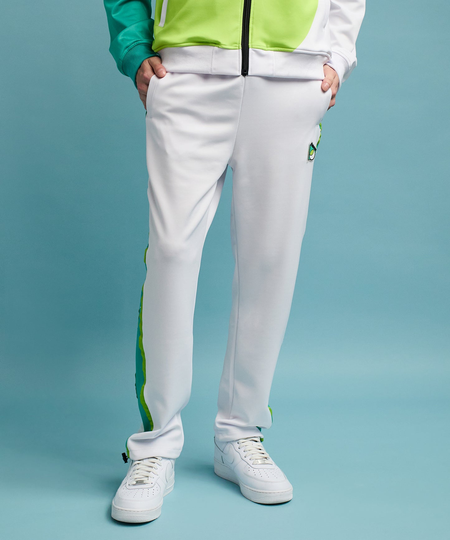 Roddick Track Pants - White And Neon