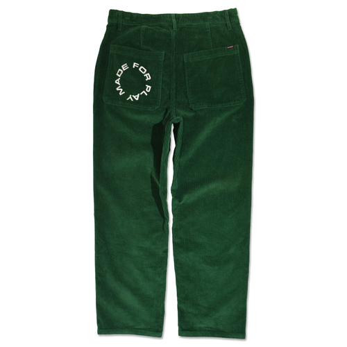 Valley Road Wide Leg Corduroy Pant (Forest Green) - Back